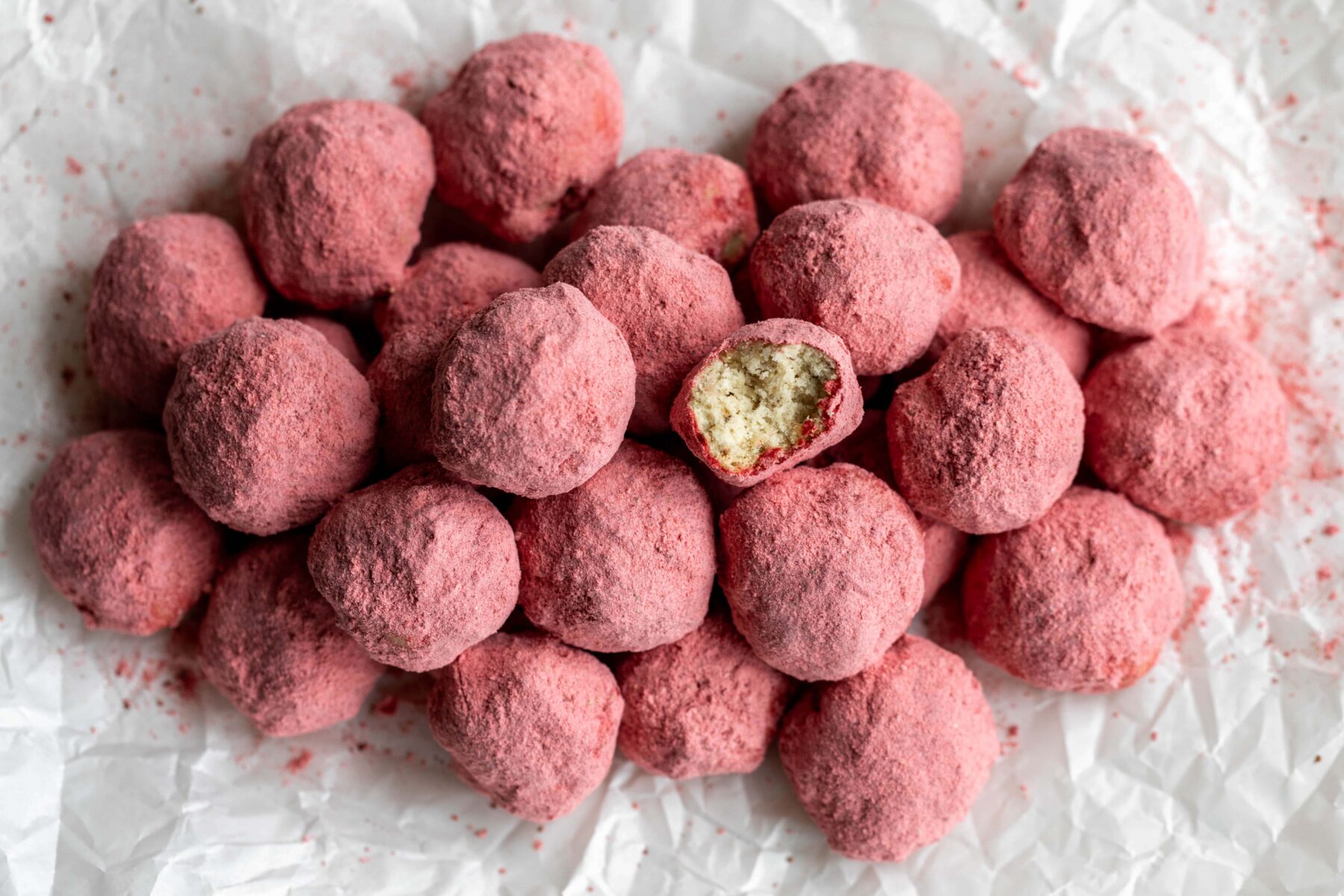 strawberry lime polvorones Mexican wedding cookies with walnuts.