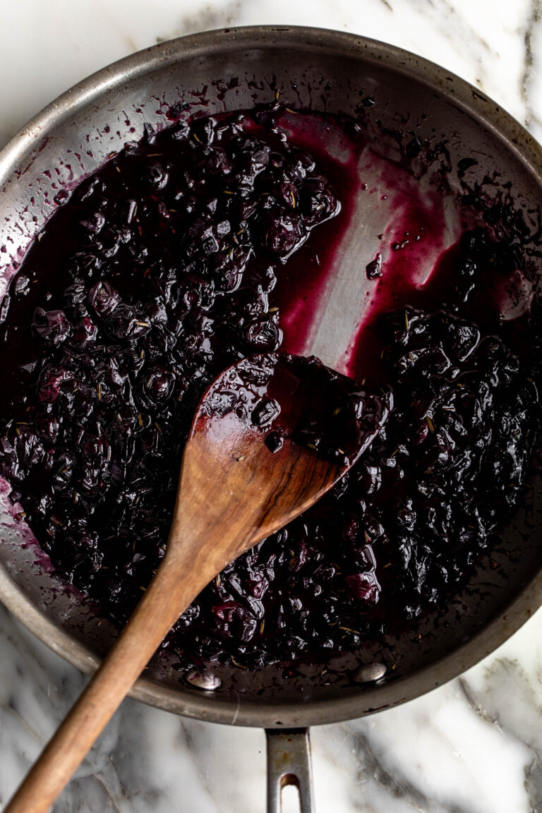 Seared Duck Breast with Blueberry Pan Sauce - Cooking with Cocktail Rings