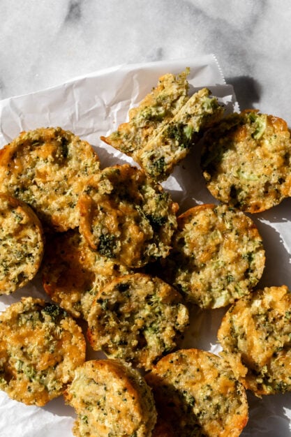 broccoli cheddar quinoa bites.