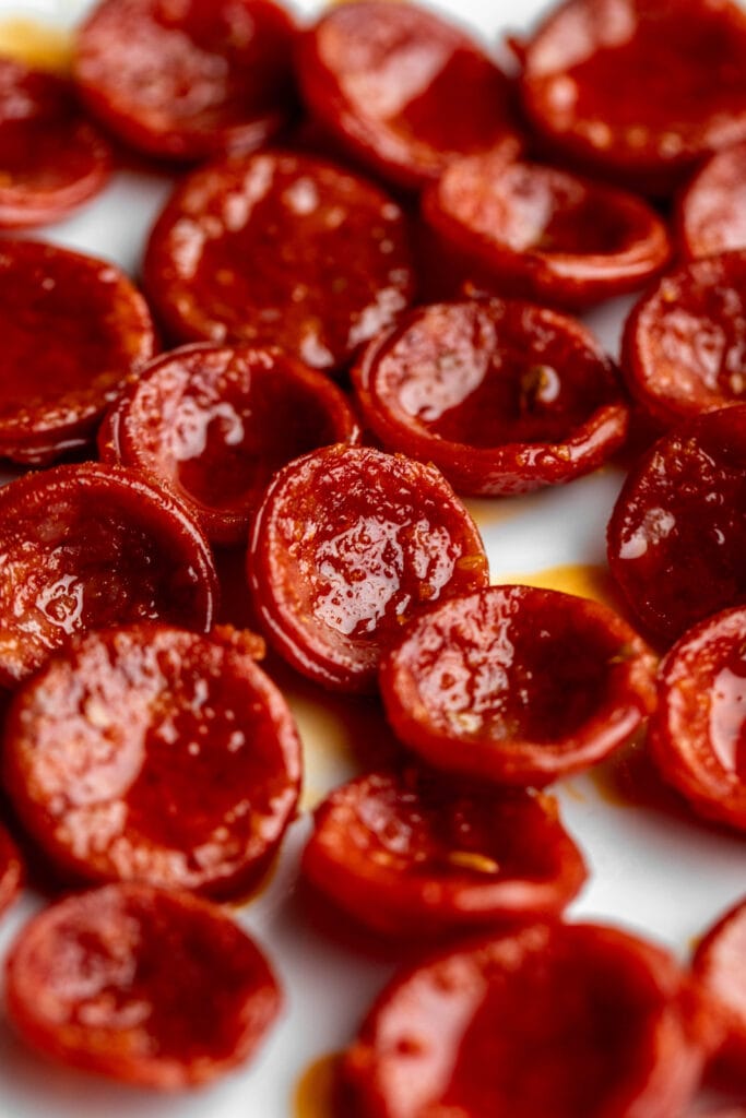 broiled pepperoni cups.