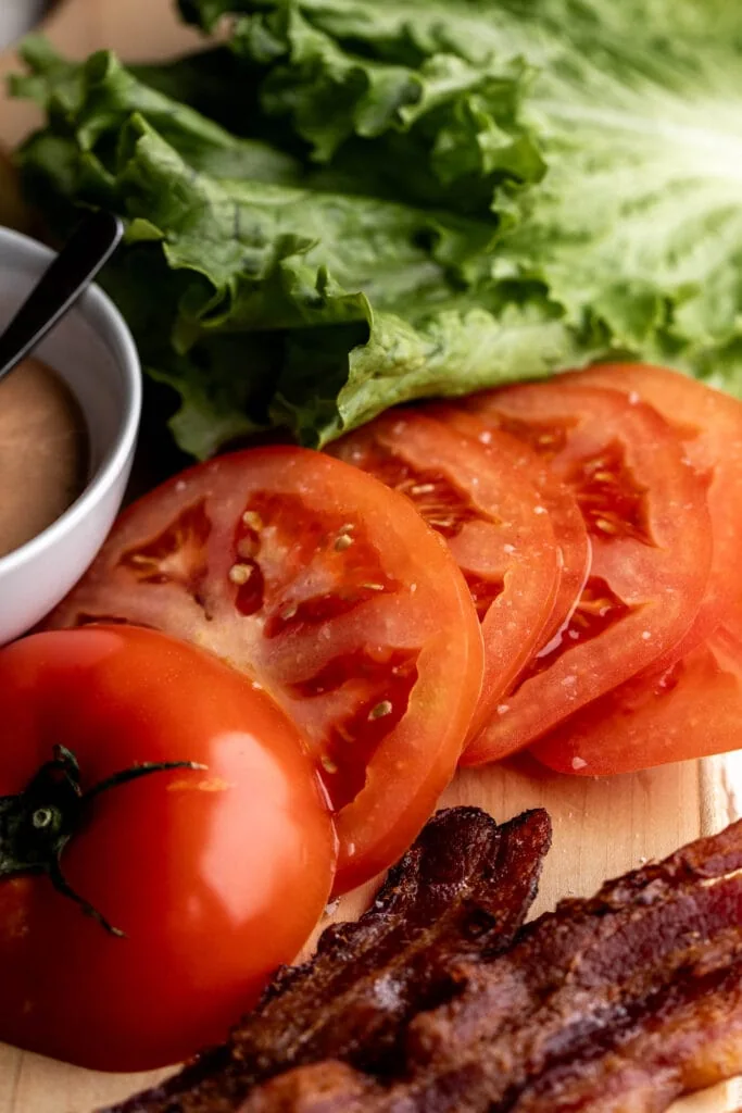 marinated tomatoes for Bacon Turkey Garden Sandwich