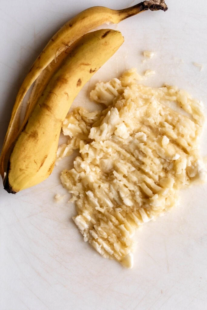 smashed bananas.