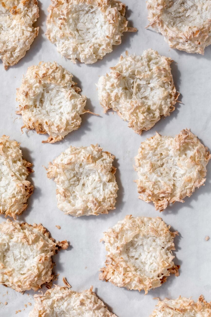 baked coconut nests.