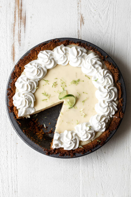 key lime pie with whipped cream.
