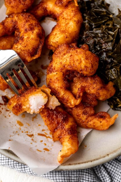 Nashville style hot fried shrimp.