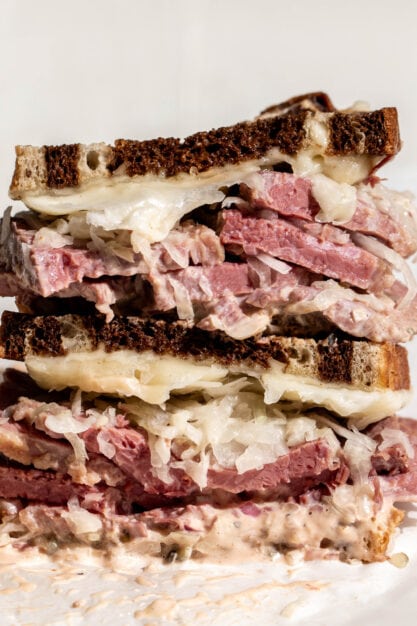 corned beef reuben sandwich.
