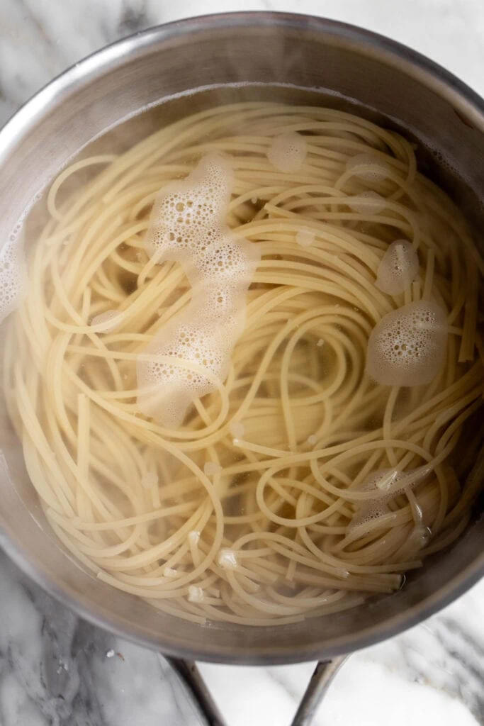 cooked pasta for san francisco garlic noodles