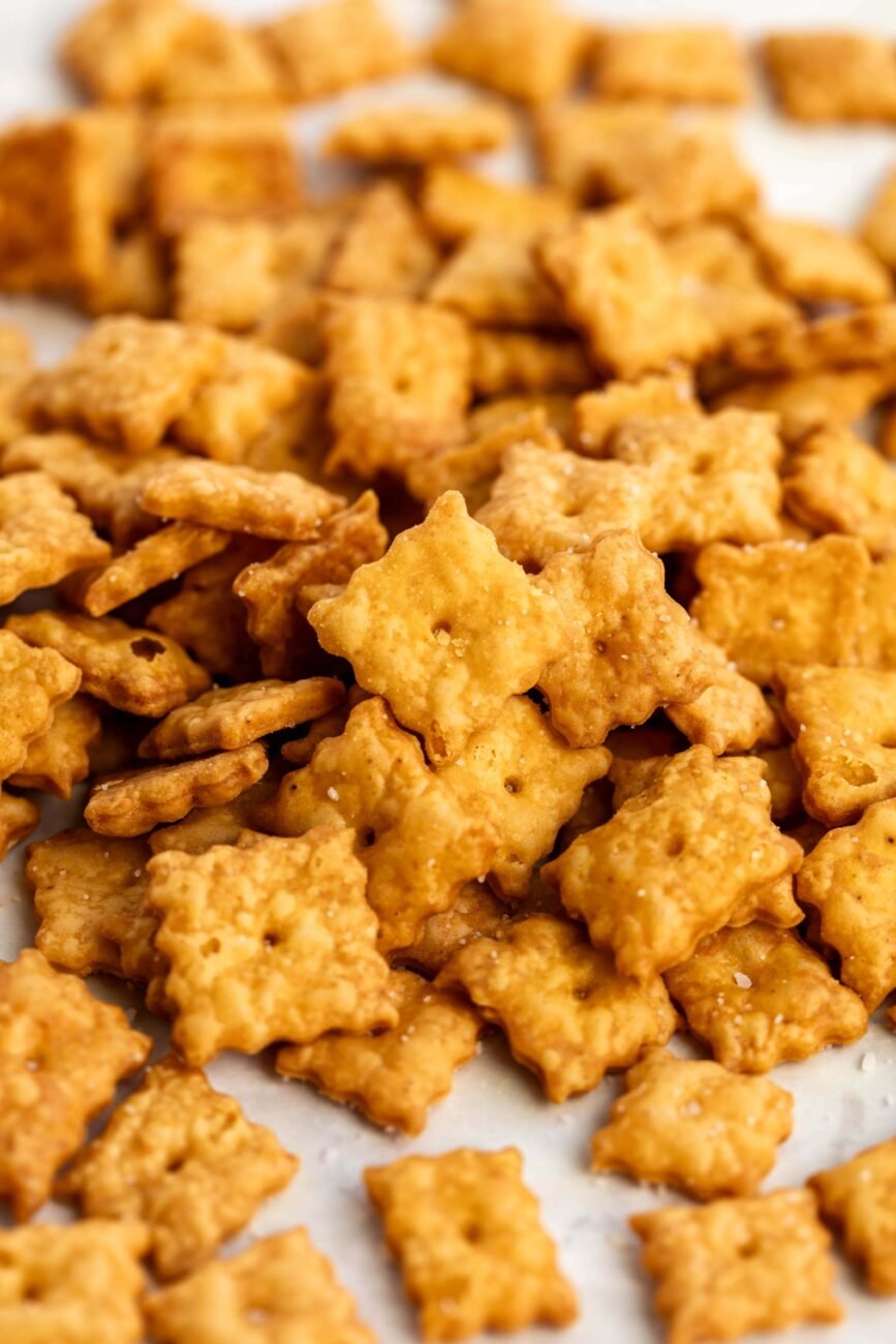 Homemade Cheez It Crackers.