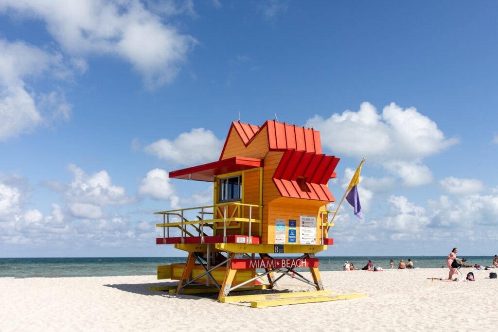 miami beach sun lifeguard tower.