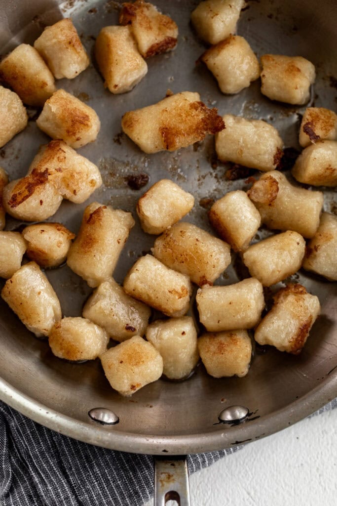 crispy pan-fried cauliflower gnocchi.
