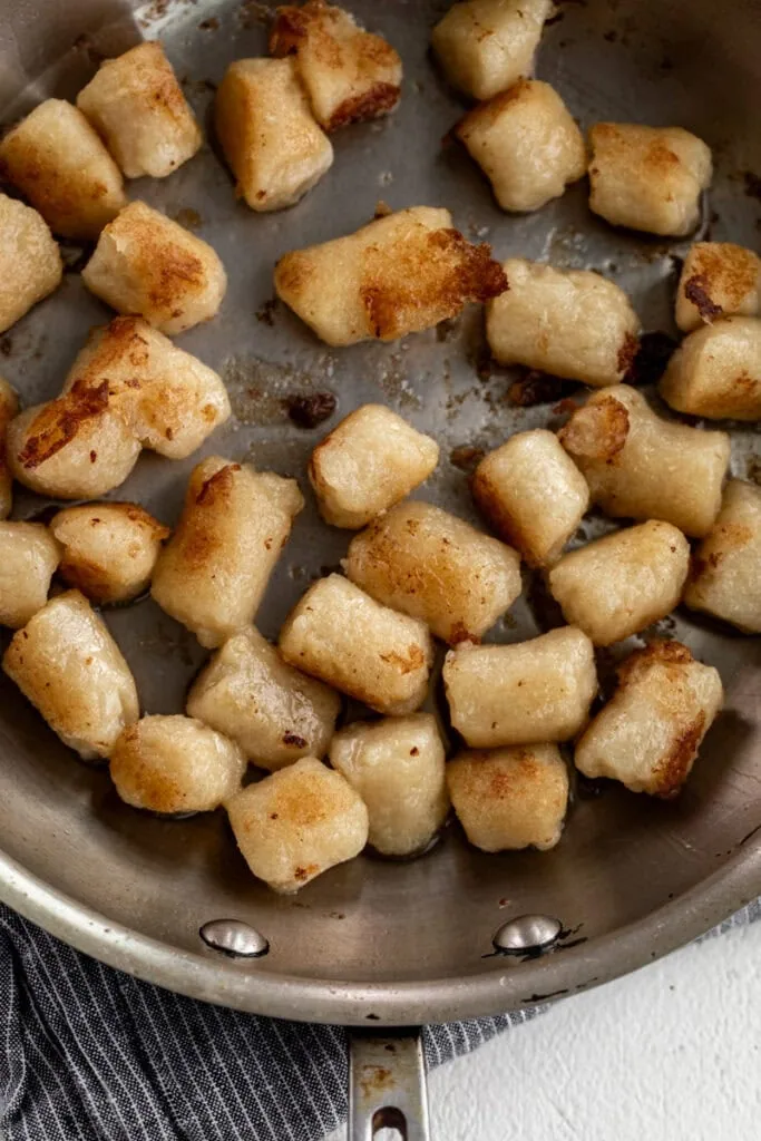 crispy pan-fried cauliflower gnocchi,