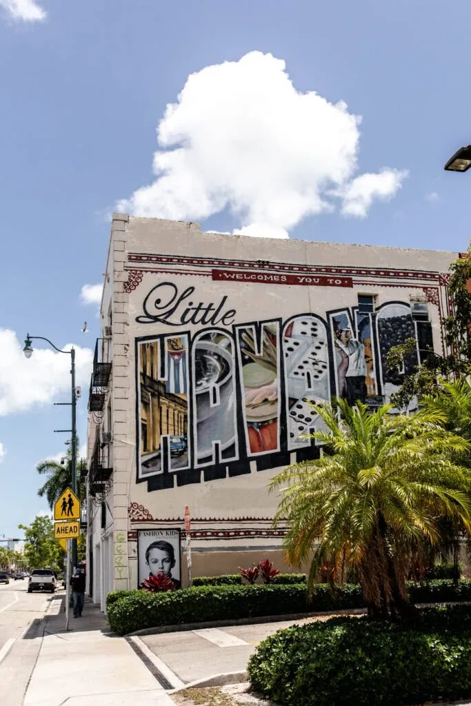 little havana cuban district miami florida mural