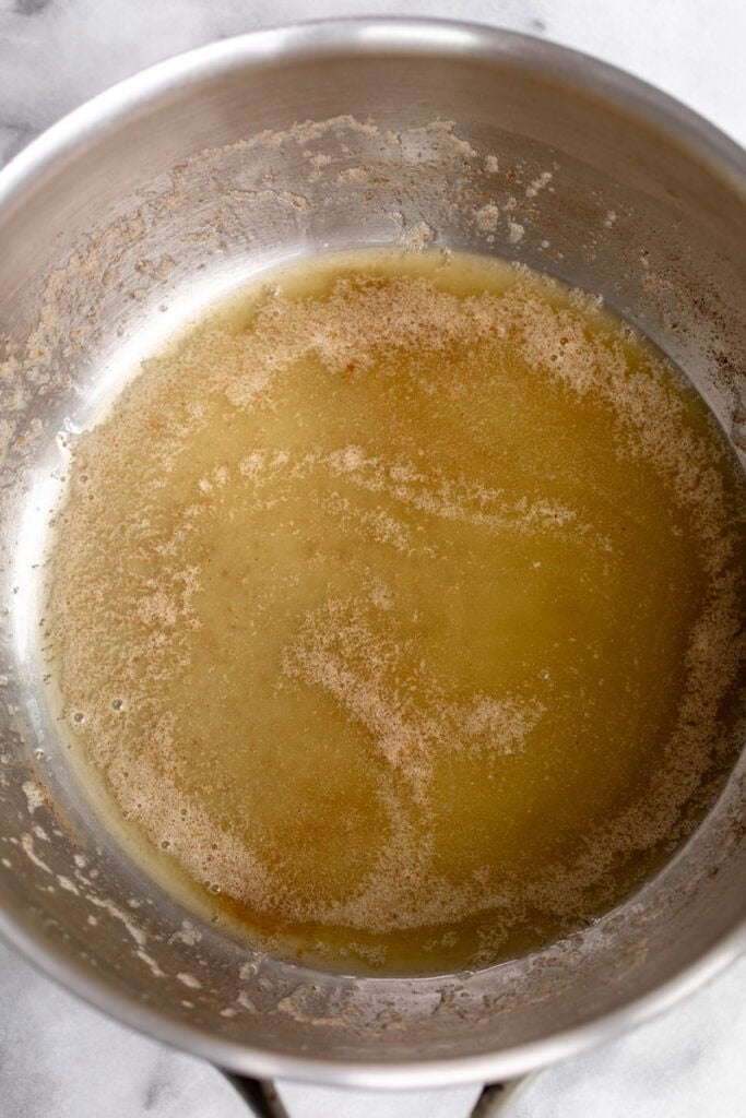 brown butter in pan.