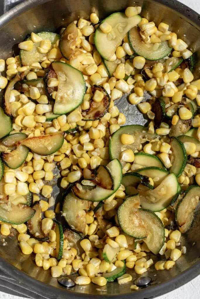 sautéed zucchini with corn and garlic