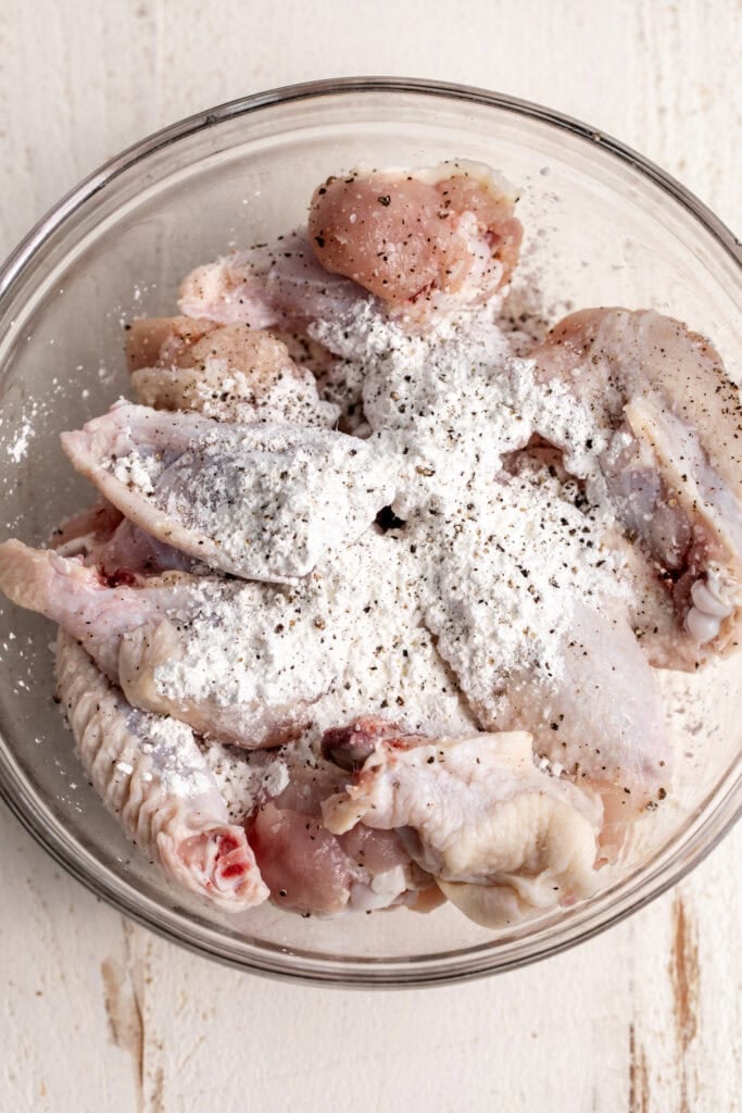 Maple Chipotle Chicken Wings recipe - in photo: seasoned chciken wings.