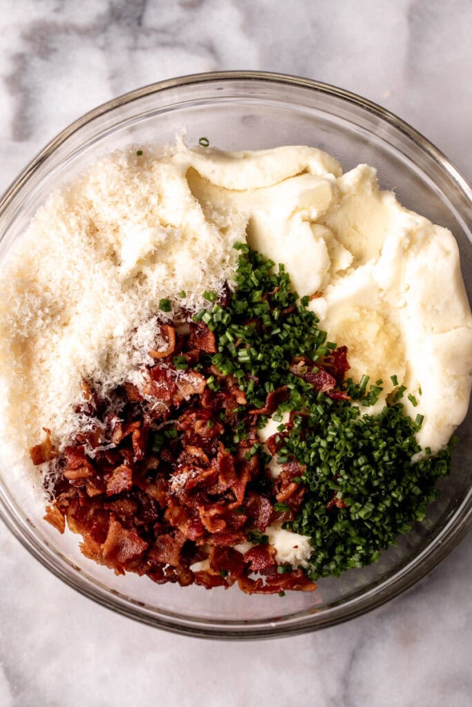 mashed potato croquette mixture.