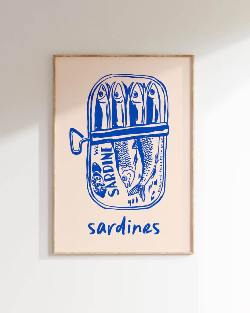 sardine wall art.