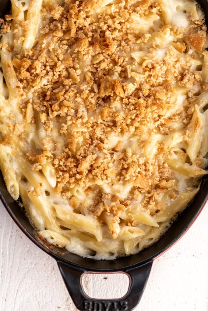 baked mac and cheese penne pasta.