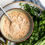 cajun remoulade sauce in serving bowl.