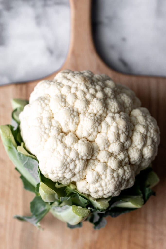 raw Cauliflower for Roasted Cauliflower with Tahini.