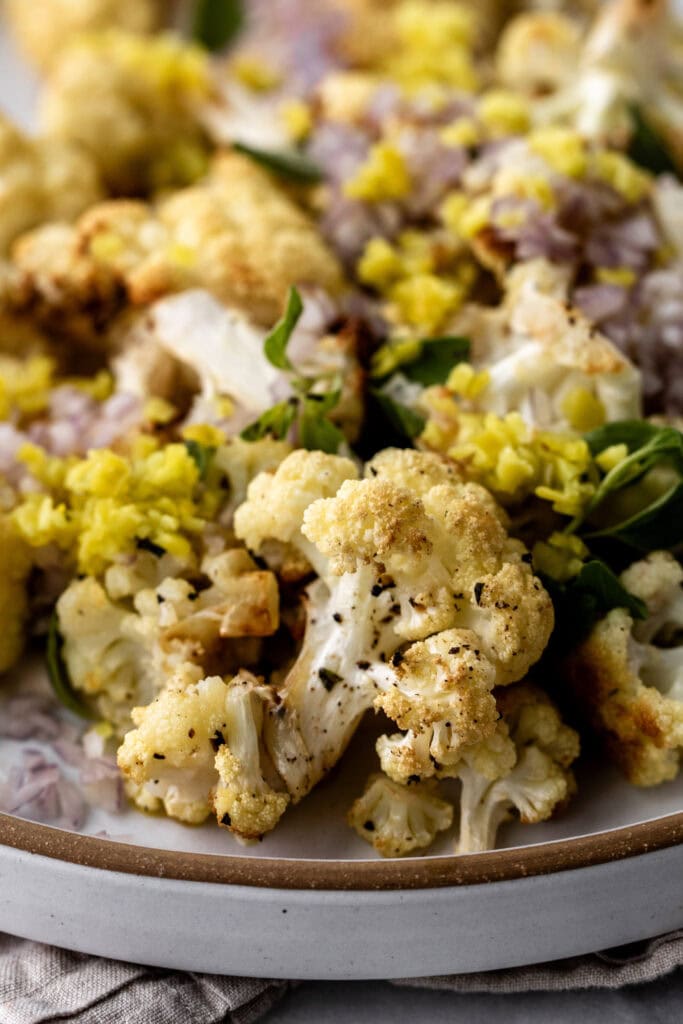Roasted Cauliflower with Tahini sauce.