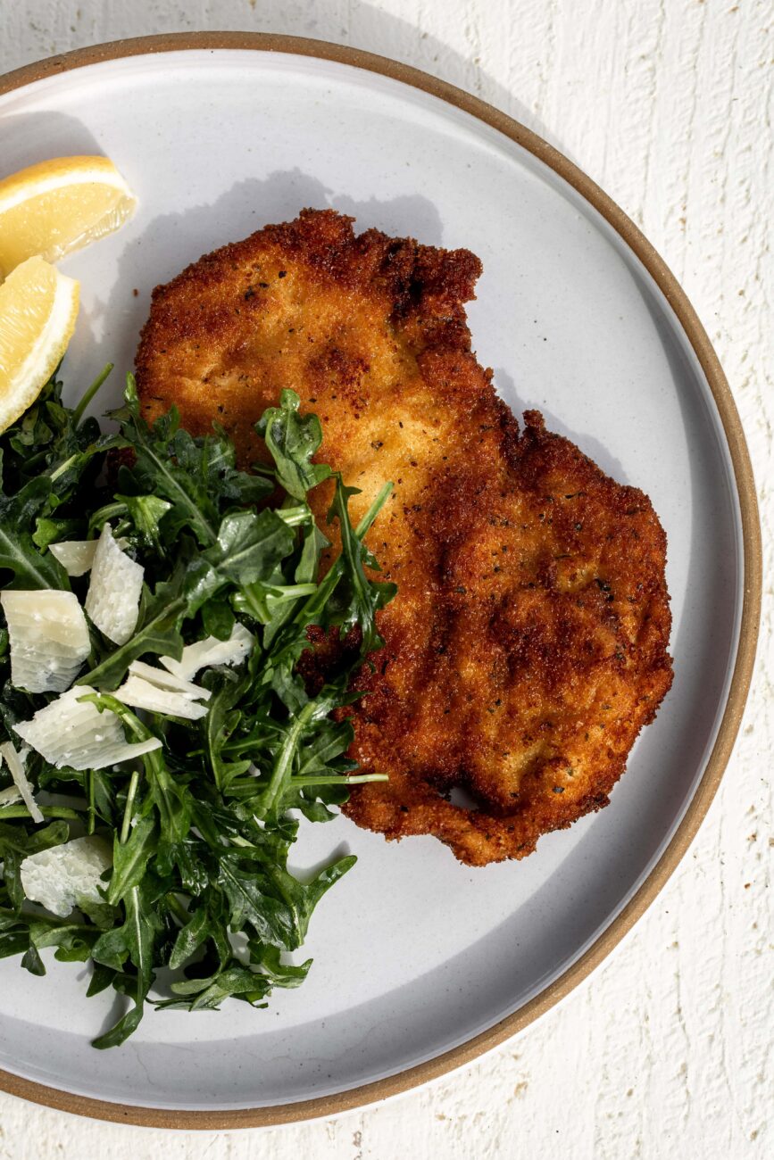 Chicken Milanese with Arugula Salad-23