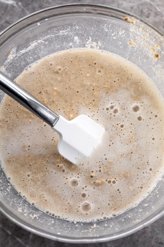 seltzer added to batter.