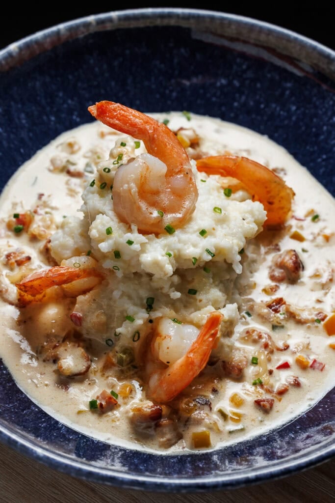 shrimp and grits dinner.