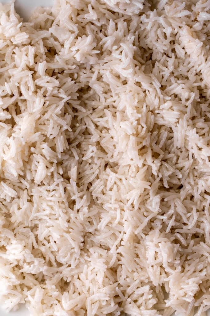 cooked coconut rice.