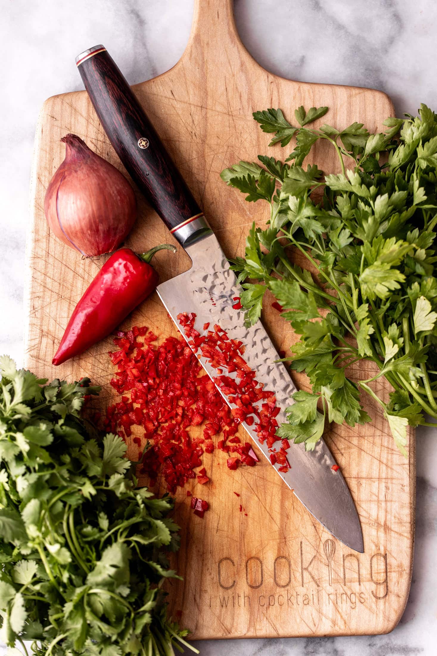 Chimichurri Shrimp with Coconut Rice ingredients.