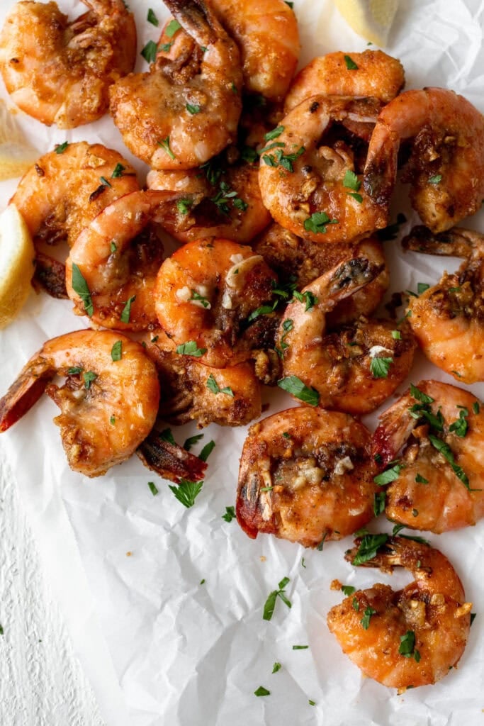 Hawaiian garlic butter shrimp recipe.