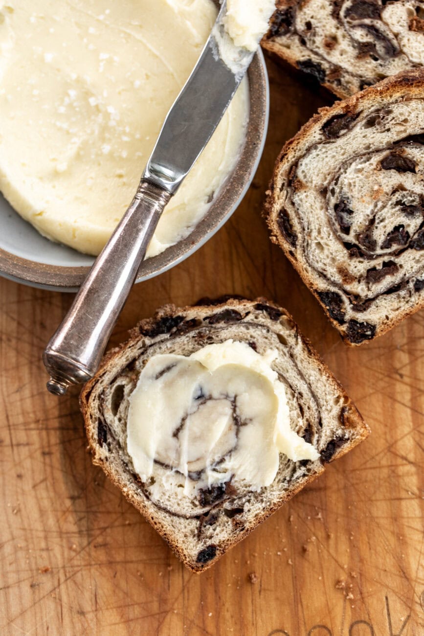 how to make homemade butter in a stand mixer on toast.