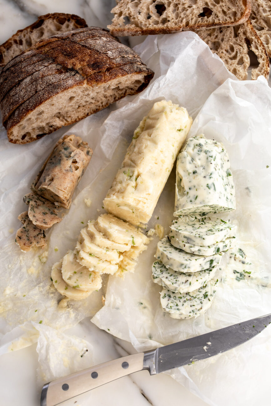 3 Compound Butters to Elevate Your Thanksgiving Turkey or Sides alongside bread.