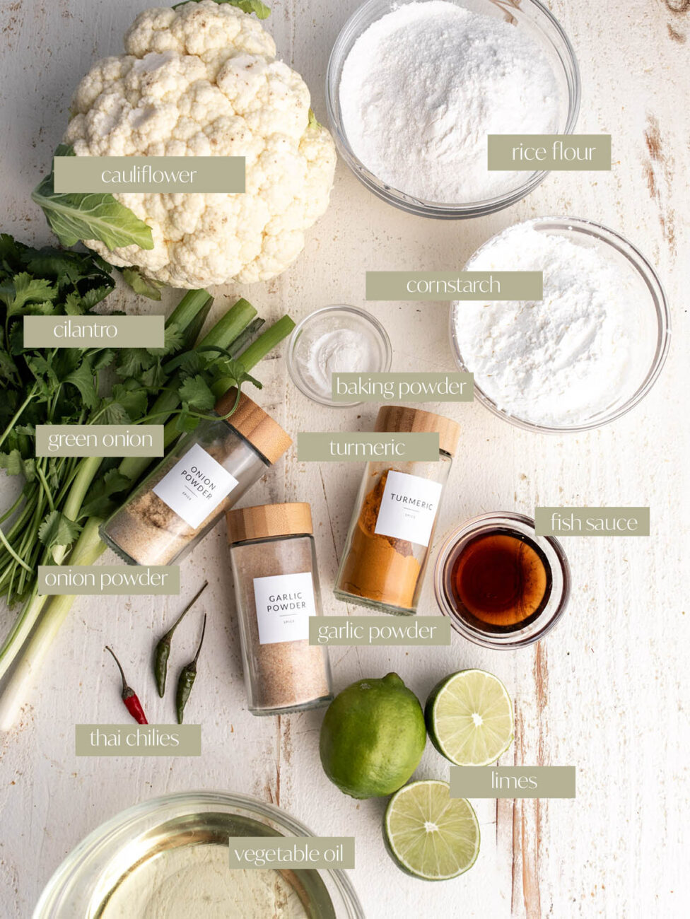 labeled ingredient photo crispy fried cauliflower.