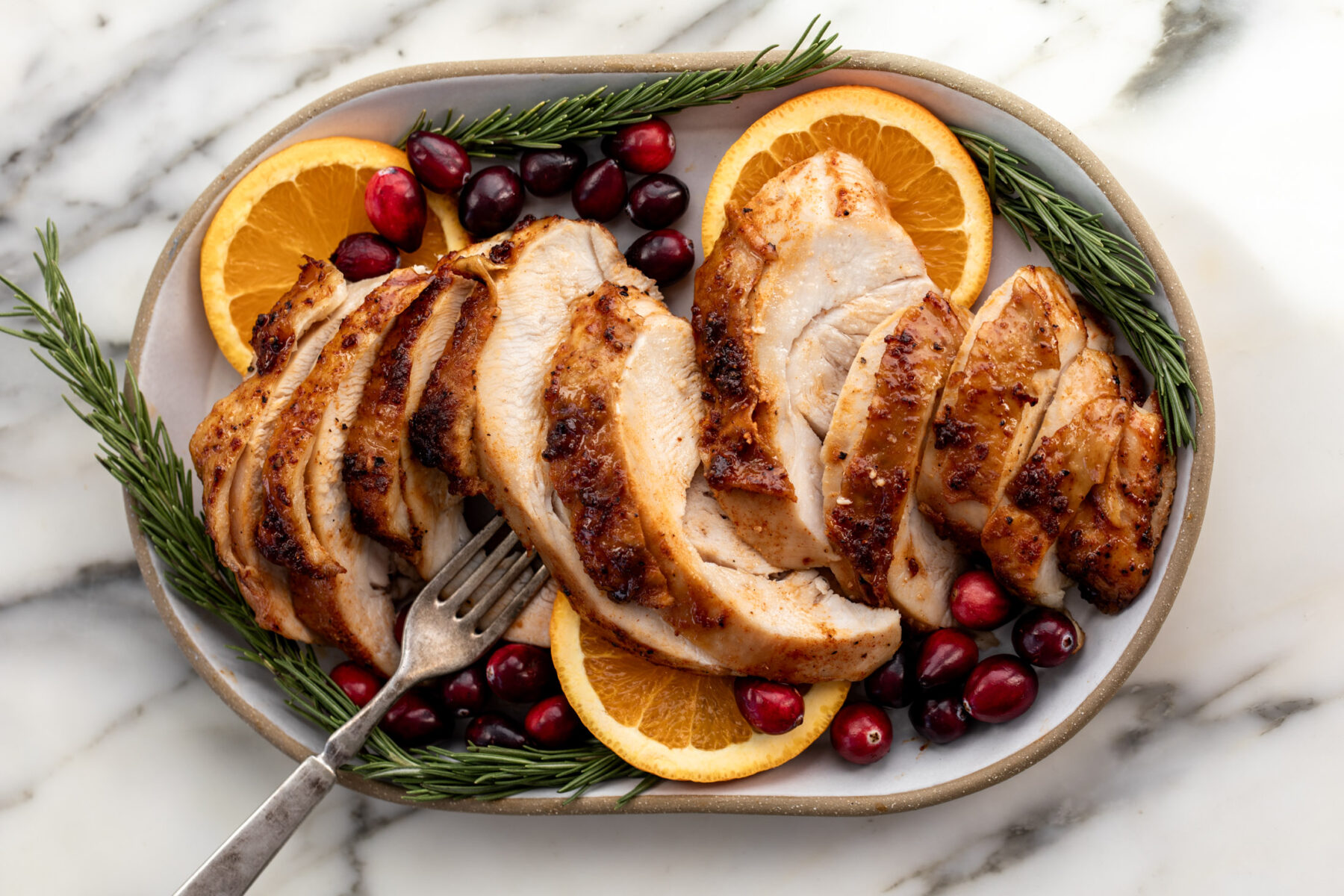 Maple Bourbon Glazed Turkey Breast for Two.