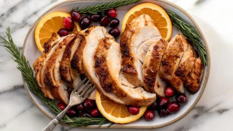 Maple Bourbon Glazed Turkey Breast for Two.
