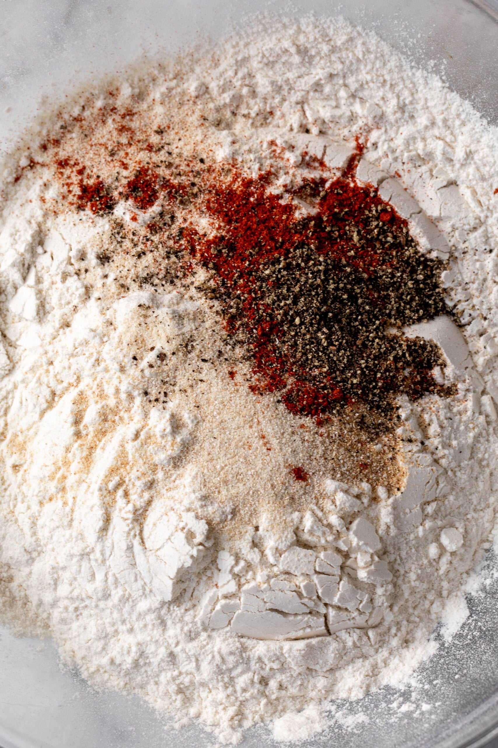 seasoned dredge for Brined Fried Chicken.