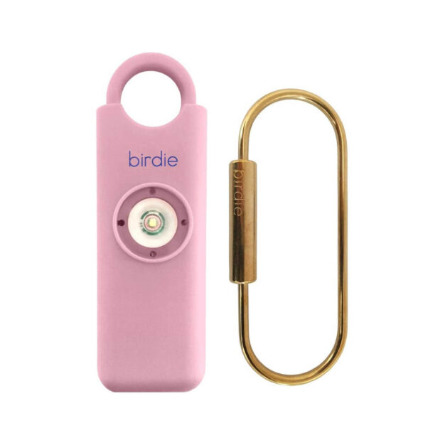 birdie personal safety alarm in pink.