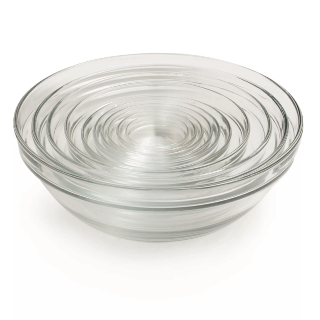 glass nesting mixing bowls.