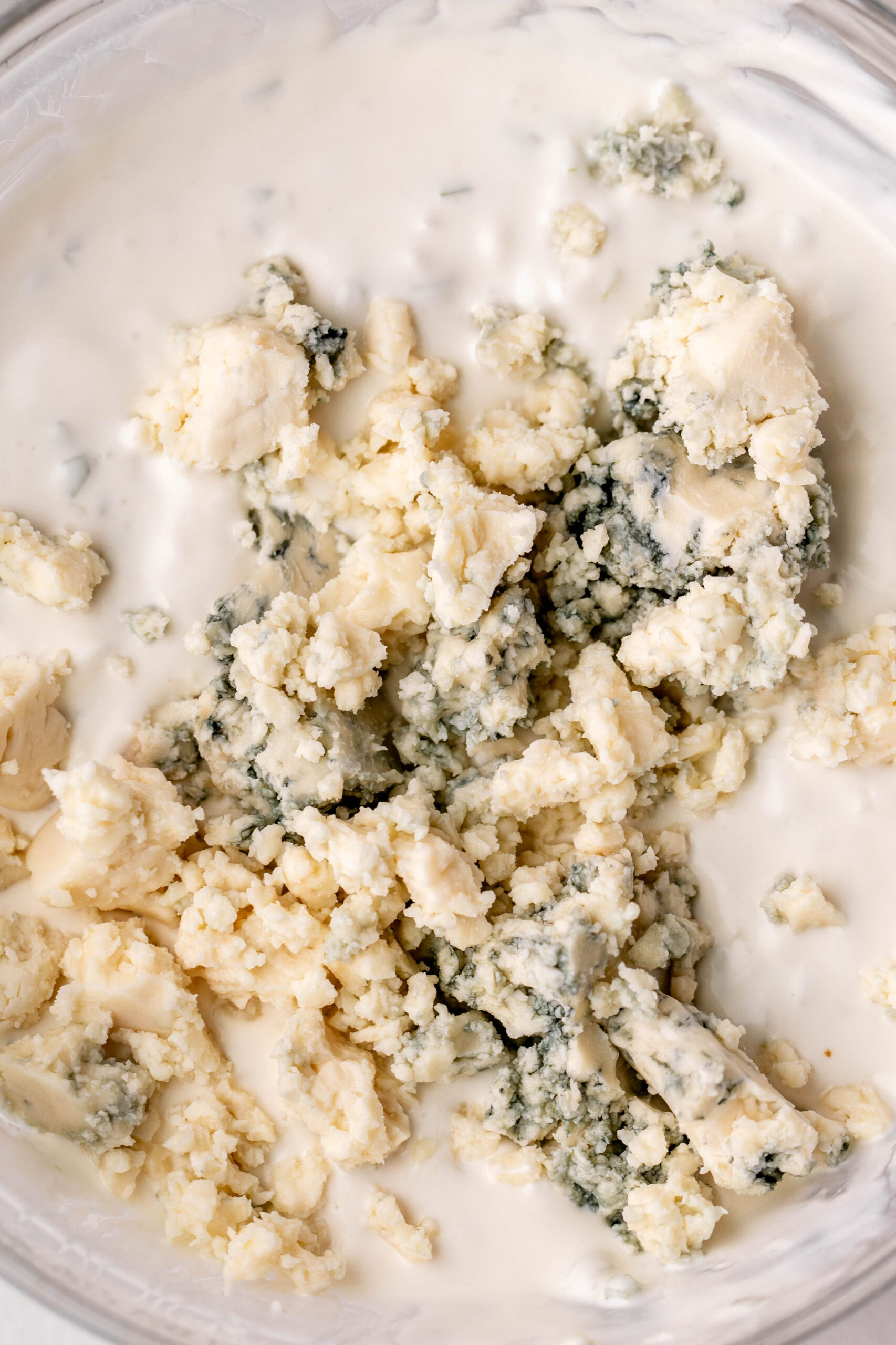 homemade blue cheese dressing.