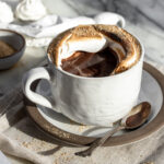 toasted s'mores hot chocolate with Italian meringue.