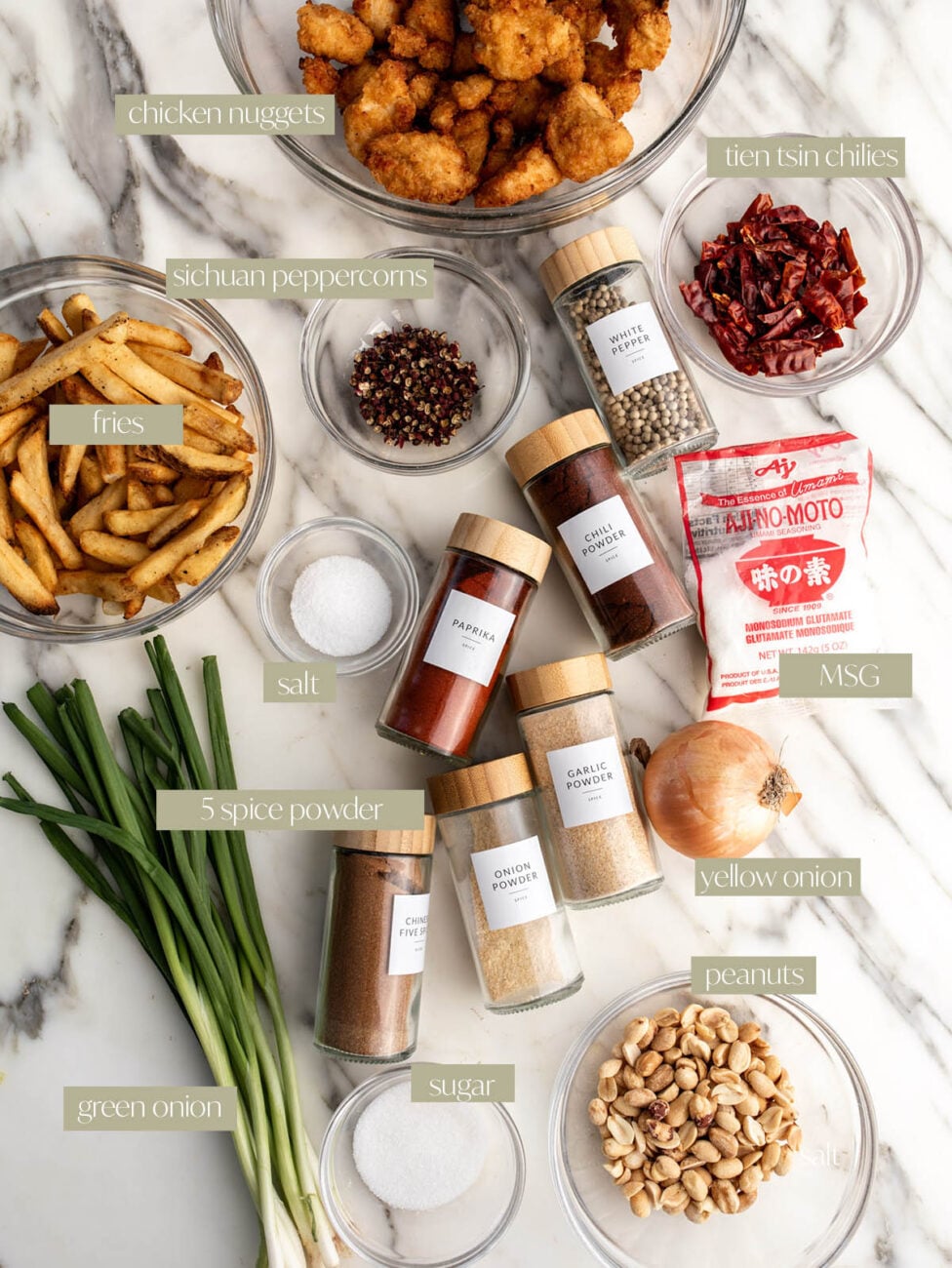 Irish spice bag labeled ingredient flatlay.