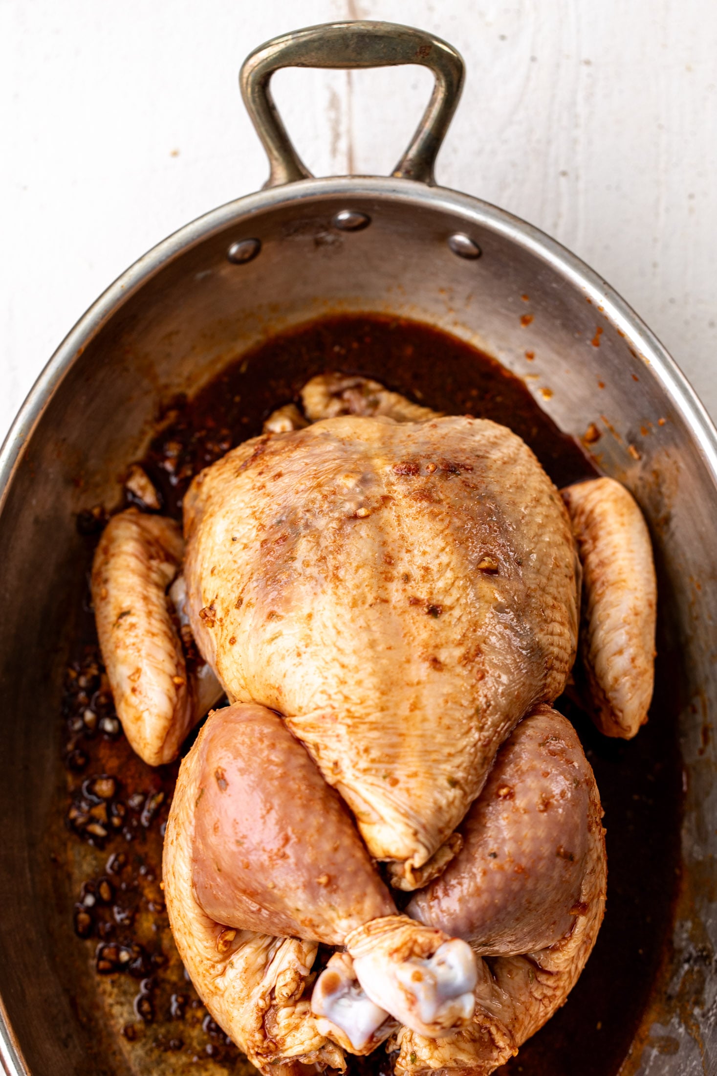 soy marinated peruvian chicken.