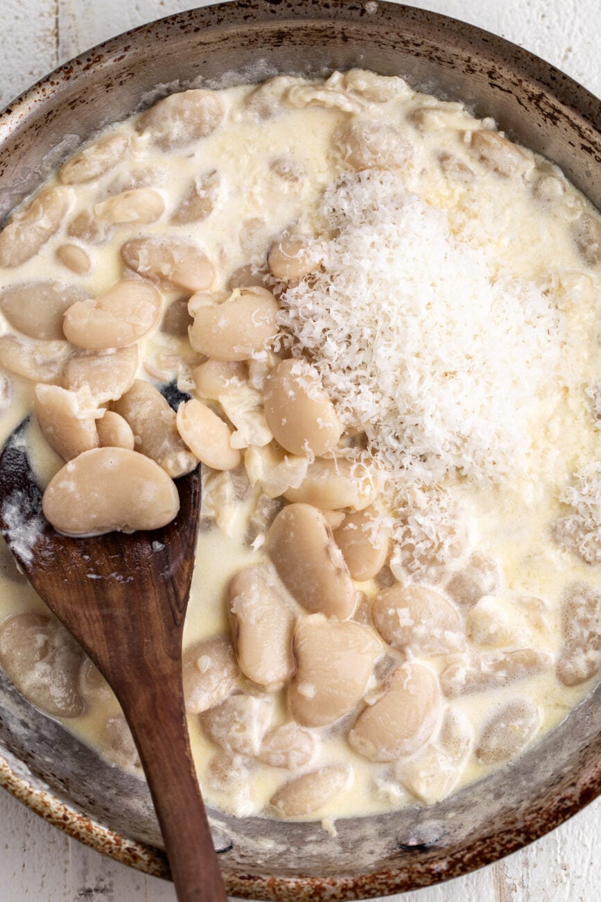 alfredo butter beans one pot meal.