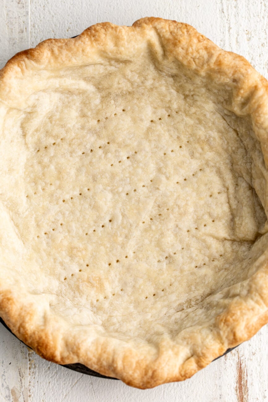 blind-baked pie crust.