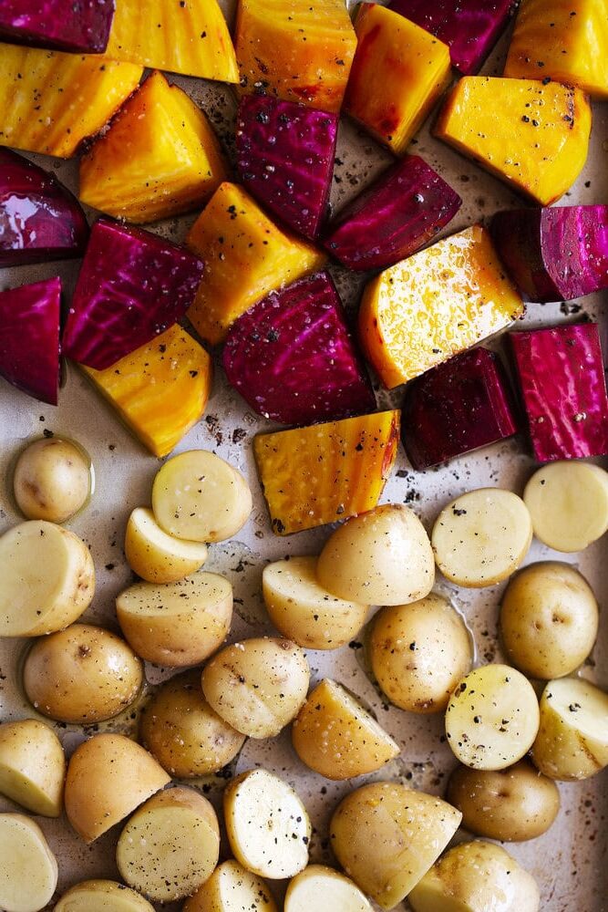 roasted beets and potatoes ingredients.