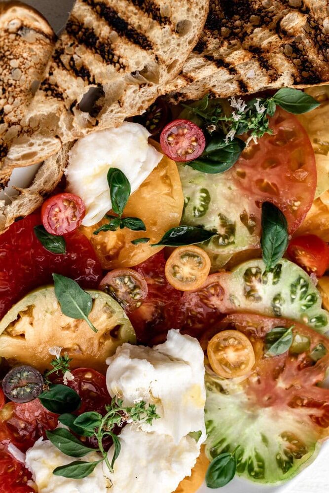 Heirloom Tomato Caprese Salad recipe.