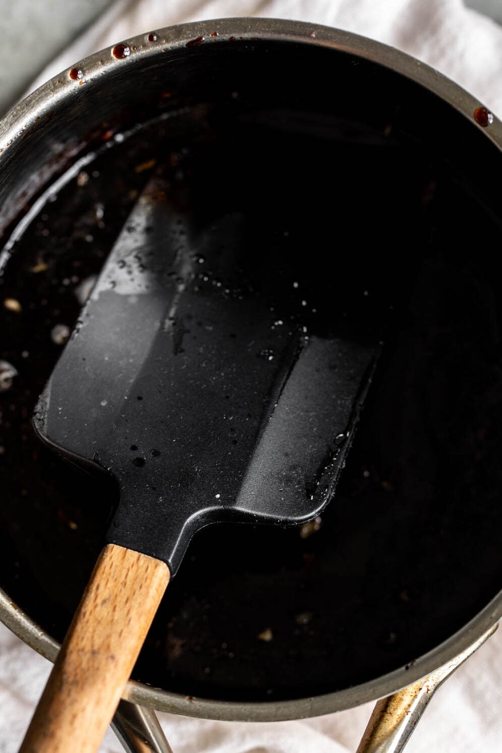 Soy tamarind sauce being simmered. 