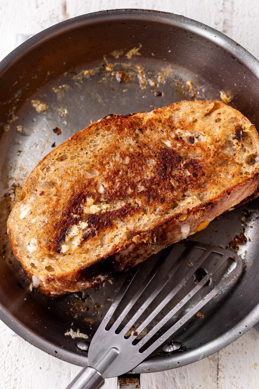 grilled cheese cooked until golden brown.